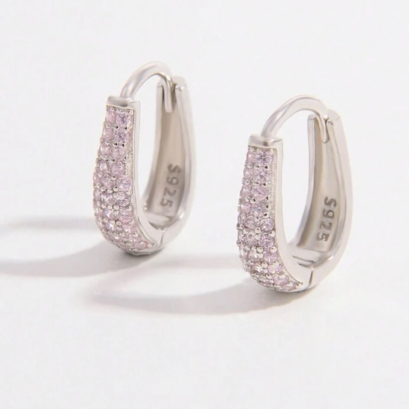COPY - Luxe solid 925 sterling sliver cubic zirconia earrings - Picture 1 of 5